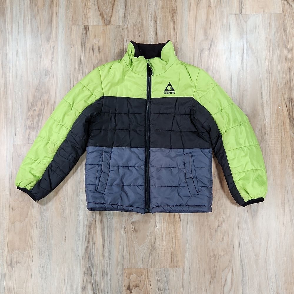 🧡Gerry Lime Green, Gray, & Black Cold Weather Puffer Jacket Insert Small